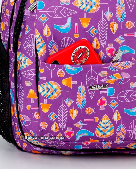 Рюкзак школьный подростковый для девочки DOLLY (17л) 534 мод.