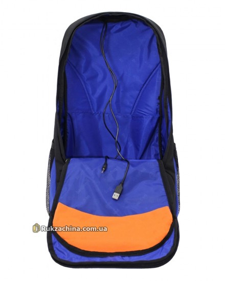 Рюкзак TM BAGLAND "Granite" (23л) USB/наушники/15" (ч-син)
